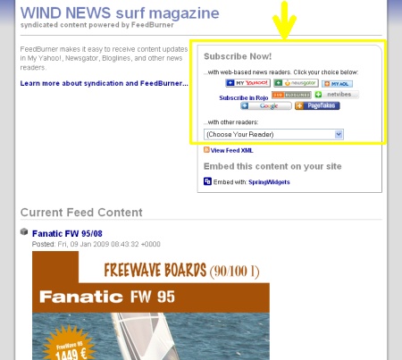 WindNews su FeedBurner